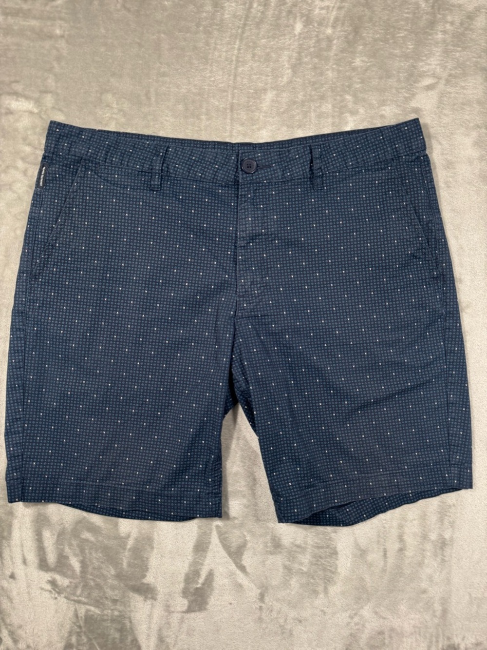 Armani Exchange A|X Shorts Mens Size 36 Black Blue Geometric Stretch Casual